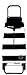 ROLSER Einkaufsroller RG / LIDO, MOU053, schwarz-weiß, 41 x 32,5 x 104 cm, 51 Liter, 50 kg Tragkraft