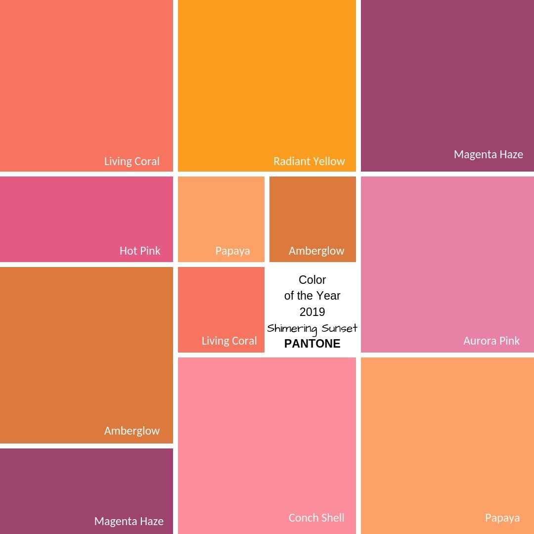 Farbe Pantone 2019 Fruehling Sommer Shimmering Sunset