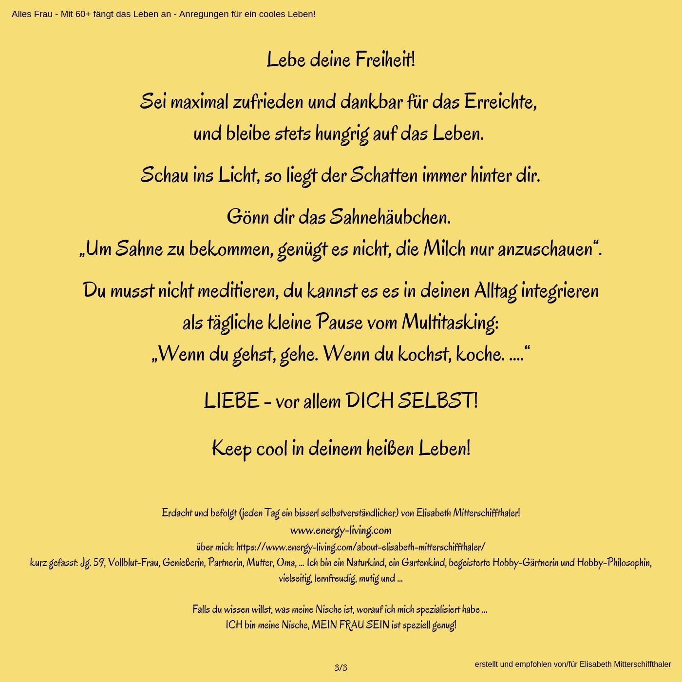 Anregungen fuer ein cooles Leben 3 Anregungen fuer ein cooles Leben 3